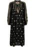 SUN EMBROIDERED MIDI DRESS