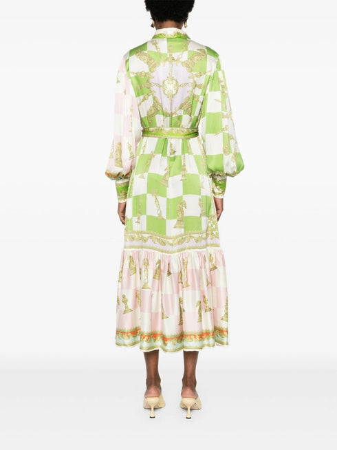 CHECKMATE SILK SHIRTDRESS