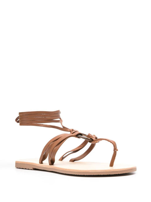 lace-up leather sandals