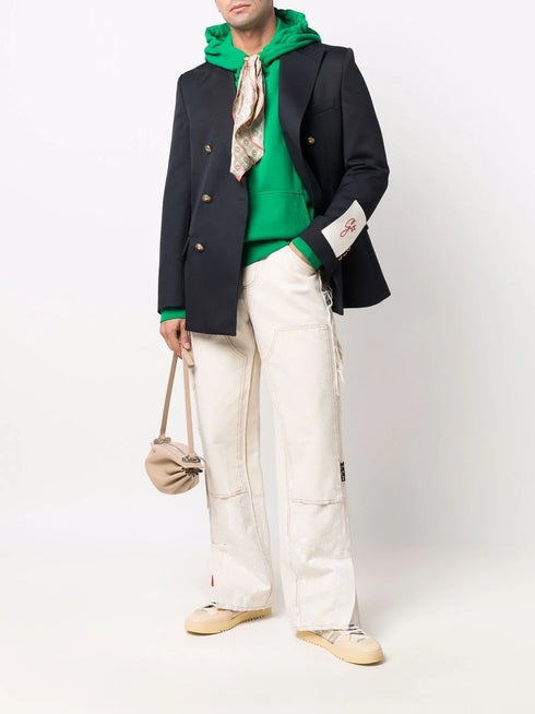 GOLDEN MS DOUBLE BREASTED BLAZER COMPACT GABARDINE WOOL