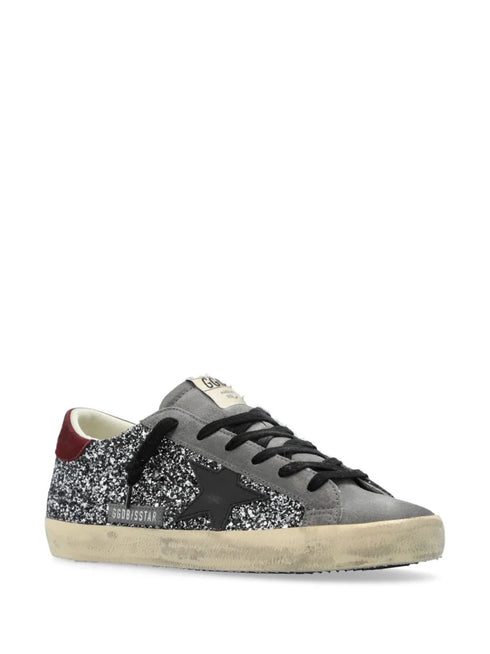 SUPER STAR GLITTER UPPER SUEDE TOE LEATHER STAR AND HEEL