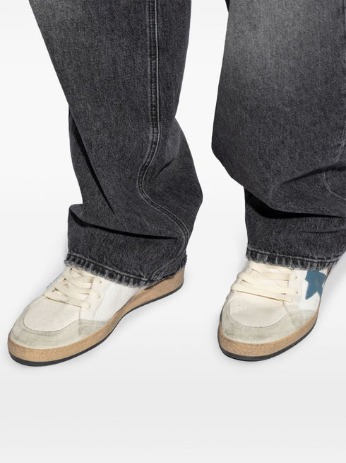 BALLSTAR NET UPPER SUEDE TOE LEATHER STAR AND HEEL CRACK SPUR