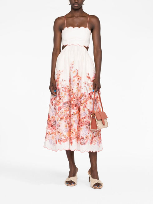 Devi Scollop Midi Dress