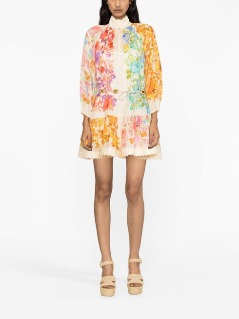 Raie Lantern Mini Dress