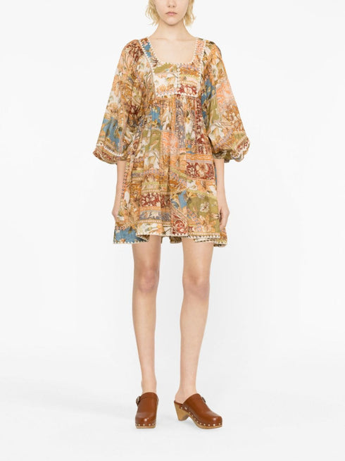 Chintz Billow Mini Dress