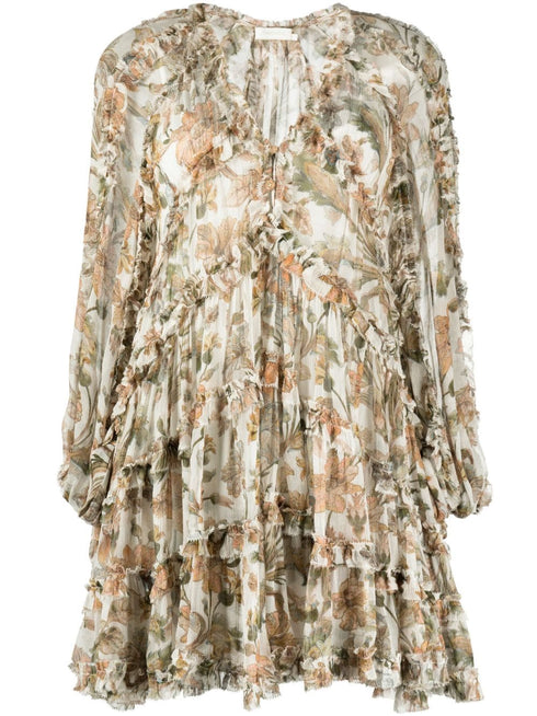 Chintz Billow Frill Mini Dress