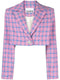 Check Suiting Cropped Blazer