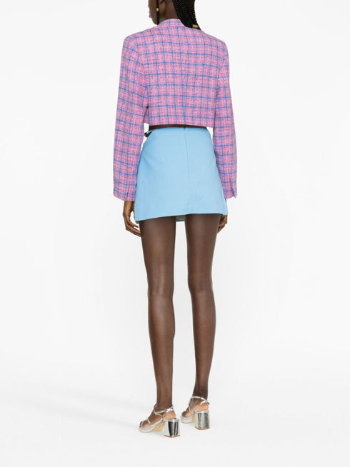 Check Suiting Cropped Blazer