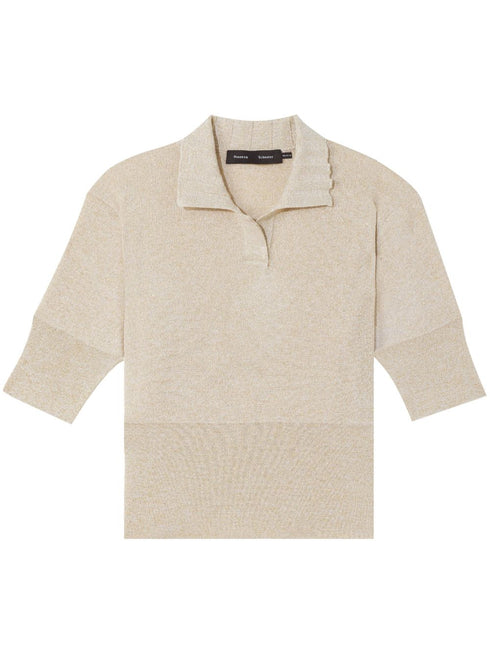 Metallic Knit Polo