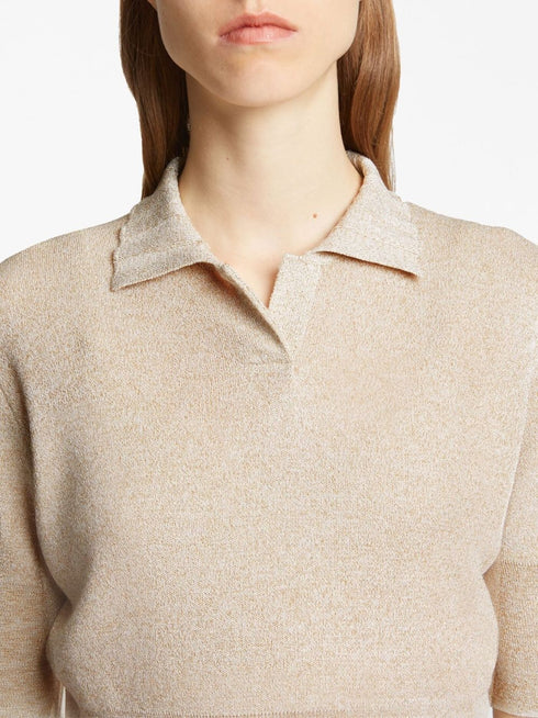 Metallic Knit Polo