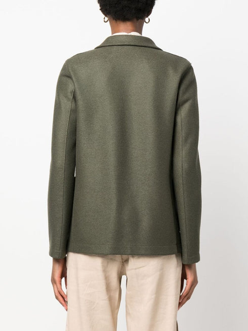 Stand up collar blazer light p. wool