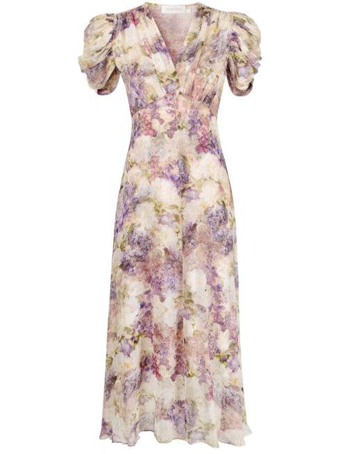 Lyrical Gather Sleeve Midi