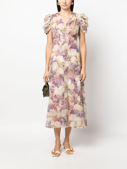 Lyrical Gather Sleeve Midi