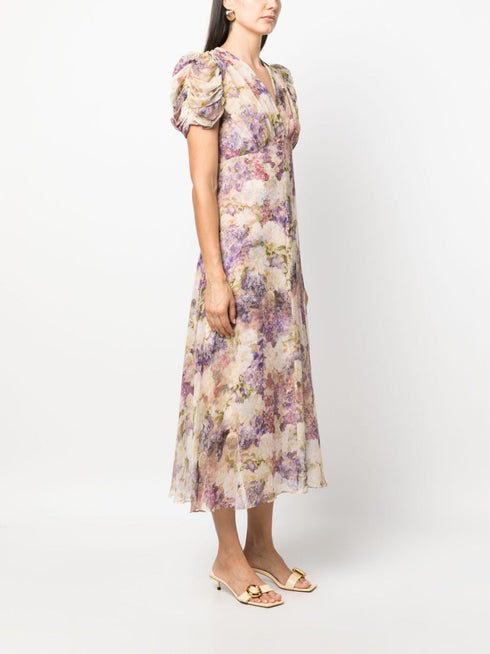 Lyrical Gather Sleeve Midi