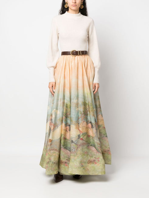 Luminosity Ruched Maxi Skirt