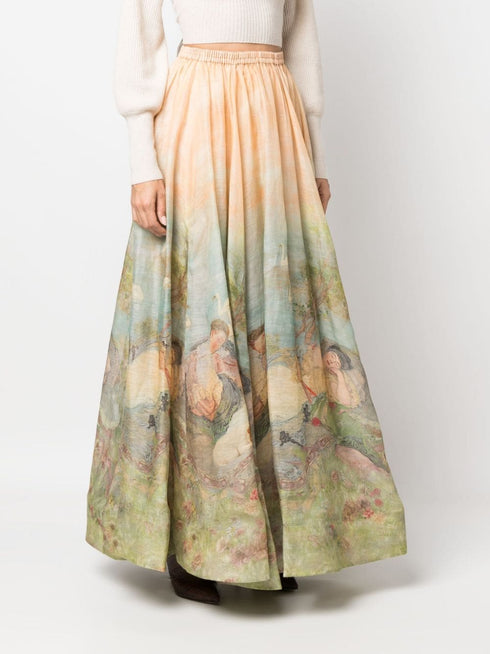 Luminosity Ruched Maxi Skirt
