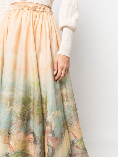 Luminosity Ruched Maxi Skirt