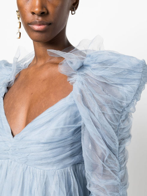 Tulle Ruched Mini Dress