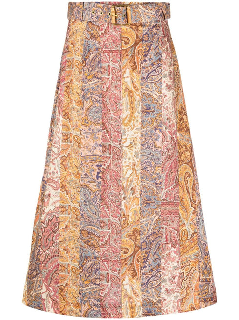 Luminosity A-line Midi Skirt