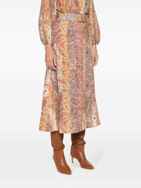 Luminosity A-line Midi Skirt