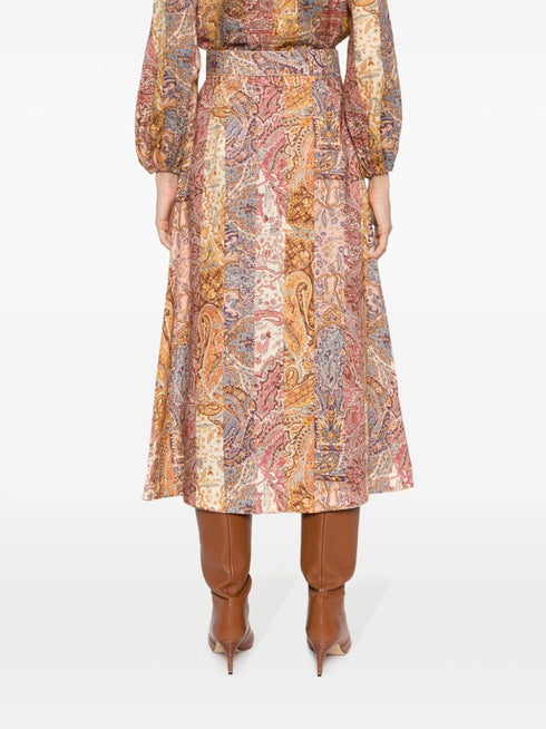 Luminosity A-line Midi Skirt