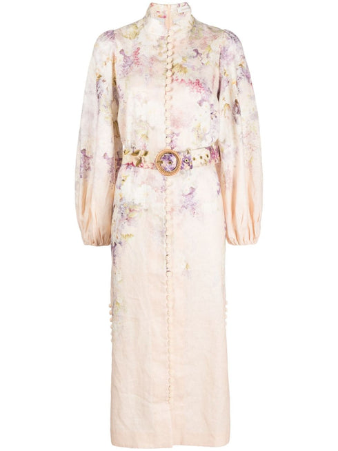 Lyrical Buttoned Midi Dress