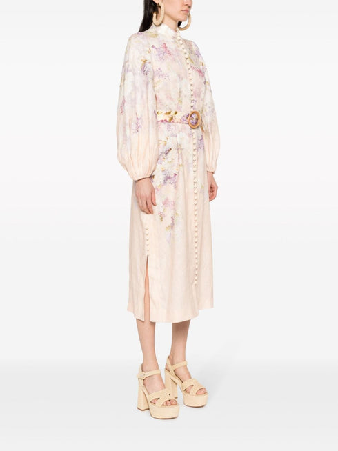 Lyrical Buttoned Midi Dress