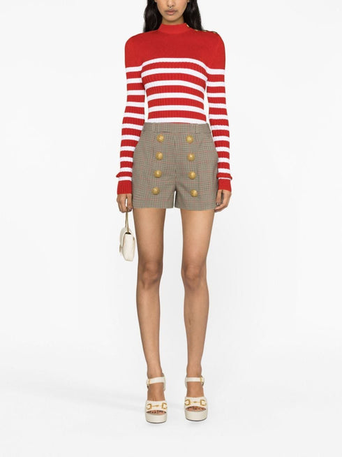 PRINCE OF WALES PLEATED SHORTS