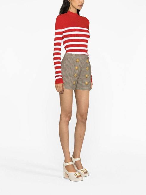 PRINCE OF WALES PLEATED SHORTS