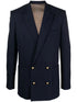 TWILL DB BLAZER JACKET W/ MONOGRAM LINING