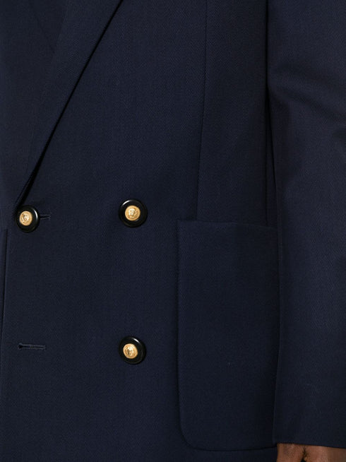 TWILL DB BLAZER JACKET W/ MONOGRAM LINING