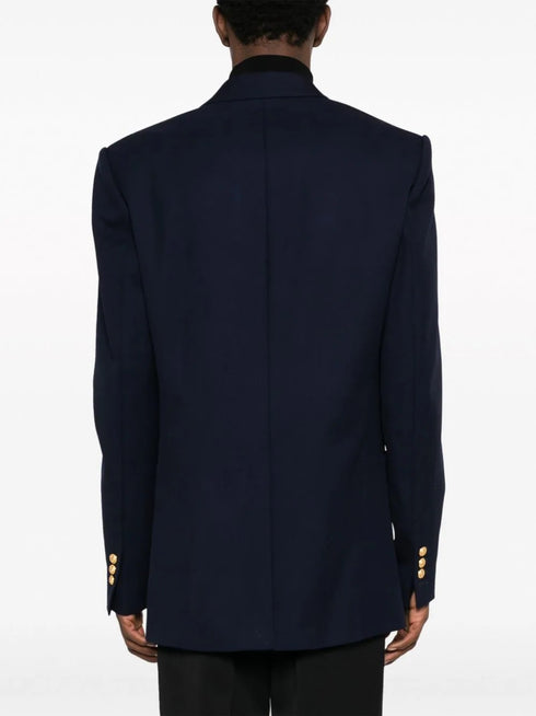 TWILL DB BLAZER JACKET W/ MONOGRAM LINING