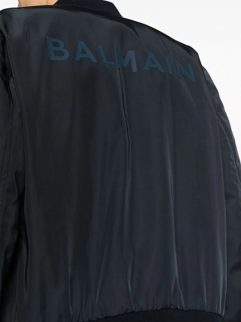 BALMAIN NYLON ZIPPED BOMBER JACKET